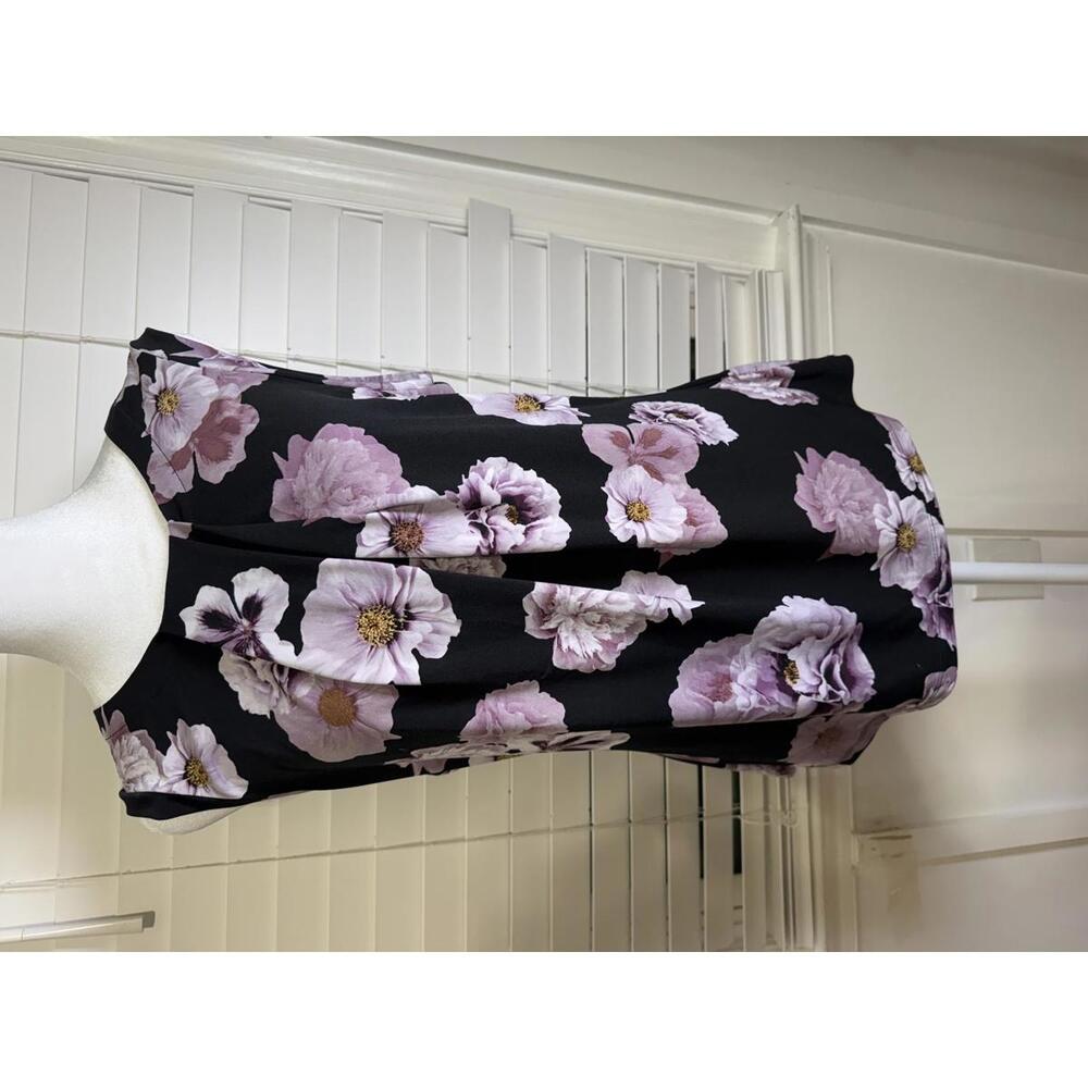 Karl Lagerfeld Paris Floral Sleeveless Blouse Top Large
